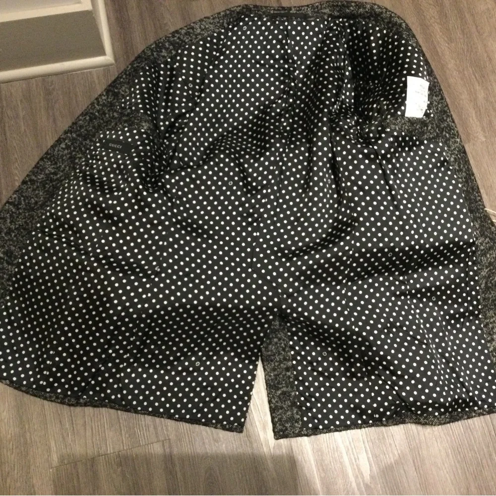 Gucci Black Heather Zip-Up Knit Sweater